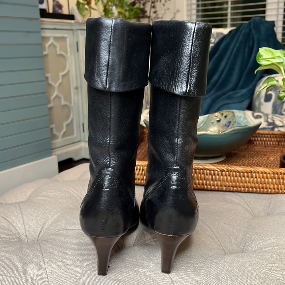 Frye Romy Slouch Heeled Black Mid-Calf Boots Size 8.5M - Picture 5 of 7